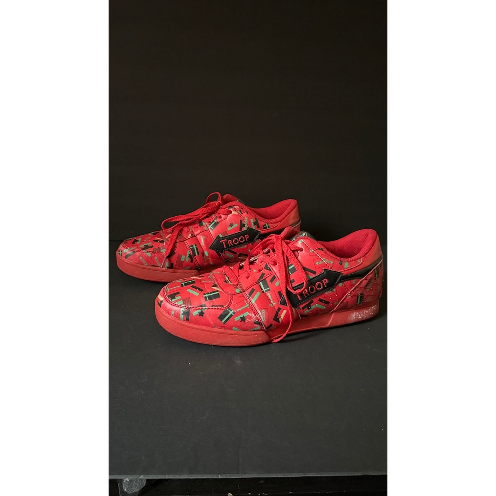 Troop USA Sneakers Fashion Athletic Shoes Red Patterned Sneakers Mens Size